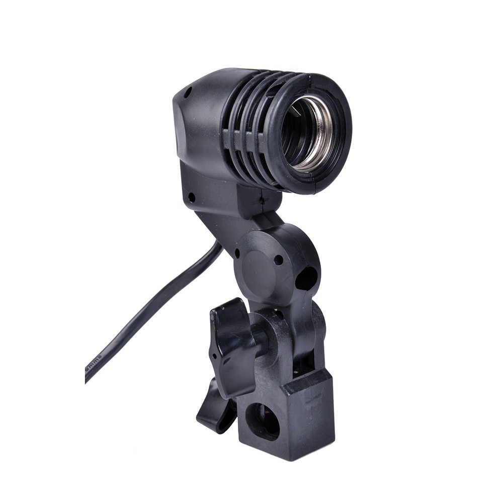 E27 Single Head Bulb Holder E27 Socket Flash Umbrella Bracket Photo Lighting Bulb Holder