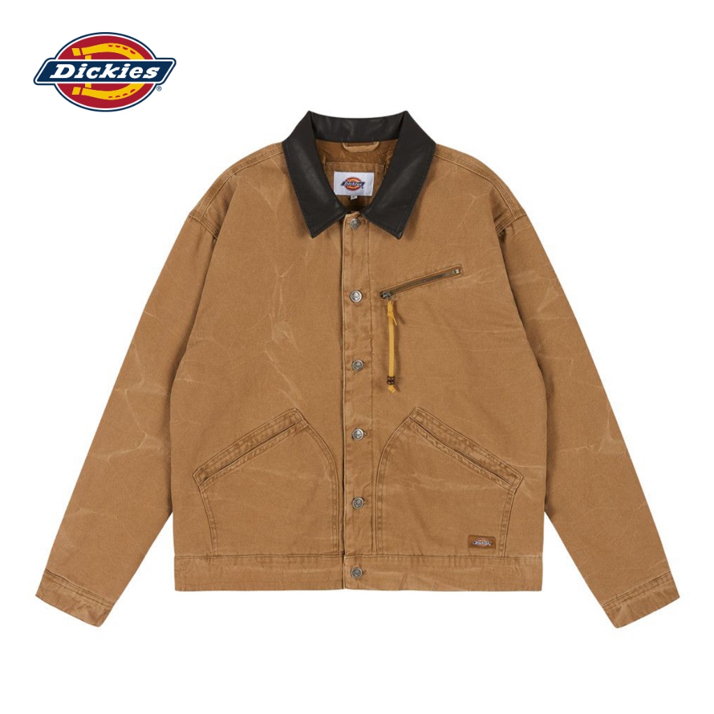 DICKIES MEN'S PADDED CANVAS JACKET - BROWN DUCK เสื้อแจ็กเก็ตหนา ผู้ชาย