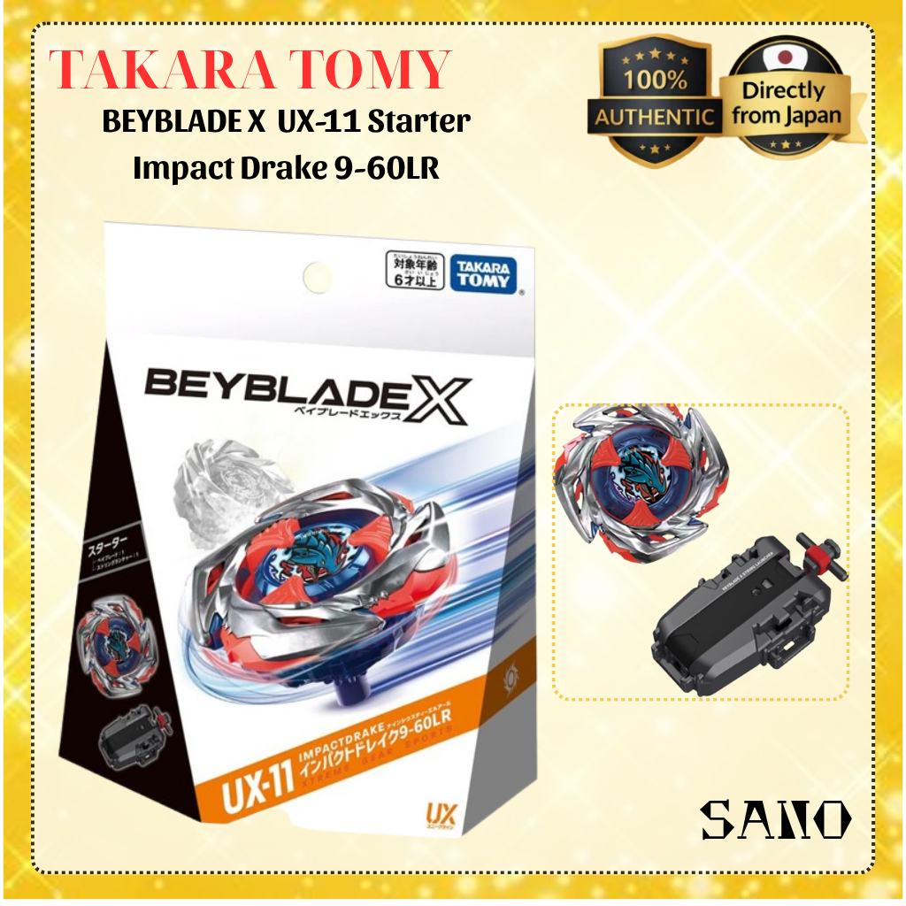 TAKARA TOMY BEYBLADE X UX-11 Impact Drake 9-60LR Starter Set Metal Battle Toy