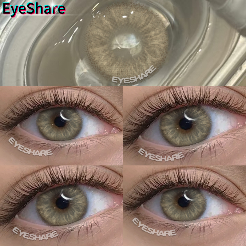 {COD}-คอนแทคเลนส์สี Eyeshare Alaska Brown ขนาดมินิ 14.2 มม. เลนส์แฟชั่น ค่าอมน้ำ 38% จัดส่งฟรี