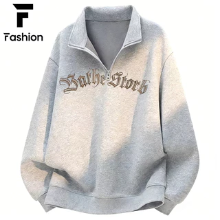 เกาหลีเรียบหรู เสื้อสเวตเตอร์คู่รัก เสื้อฮู้ด Unisex เนื้อนุ่มพิเศษ ทรงโอเวอร์ไซส์ฟรีไซส์ ราคาถูก ส่งฟรี