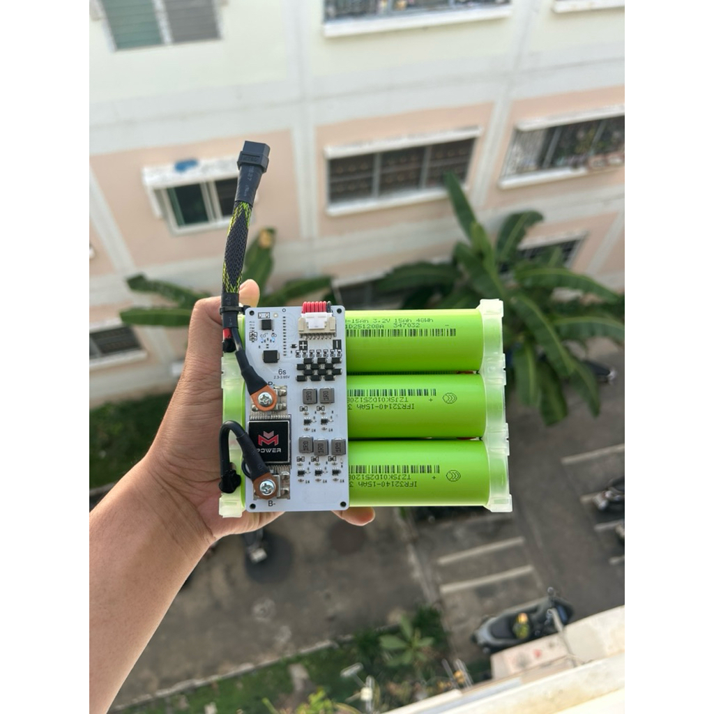 6S 19.2V15000mah (15A) ประกันแบต 1ปี BMS 6S 60A +active balance 1.5A