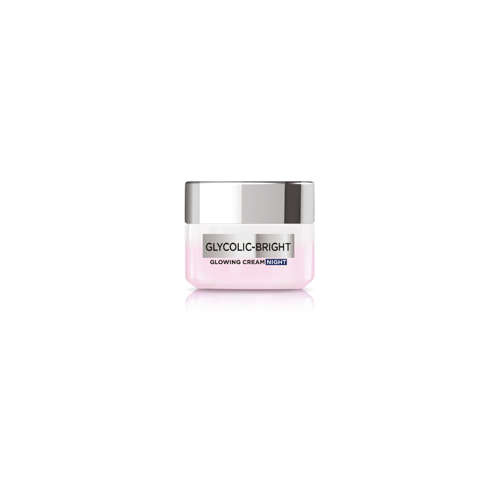 ลอรีอัล ปารีส L'Oréal Paris Glycolic Bright Glowing Cream Night ไนท์ครีม 15ml บำรุงผิวอย่างล้ำลึกเพื่อผิวโกลว์ กระจ่างใส