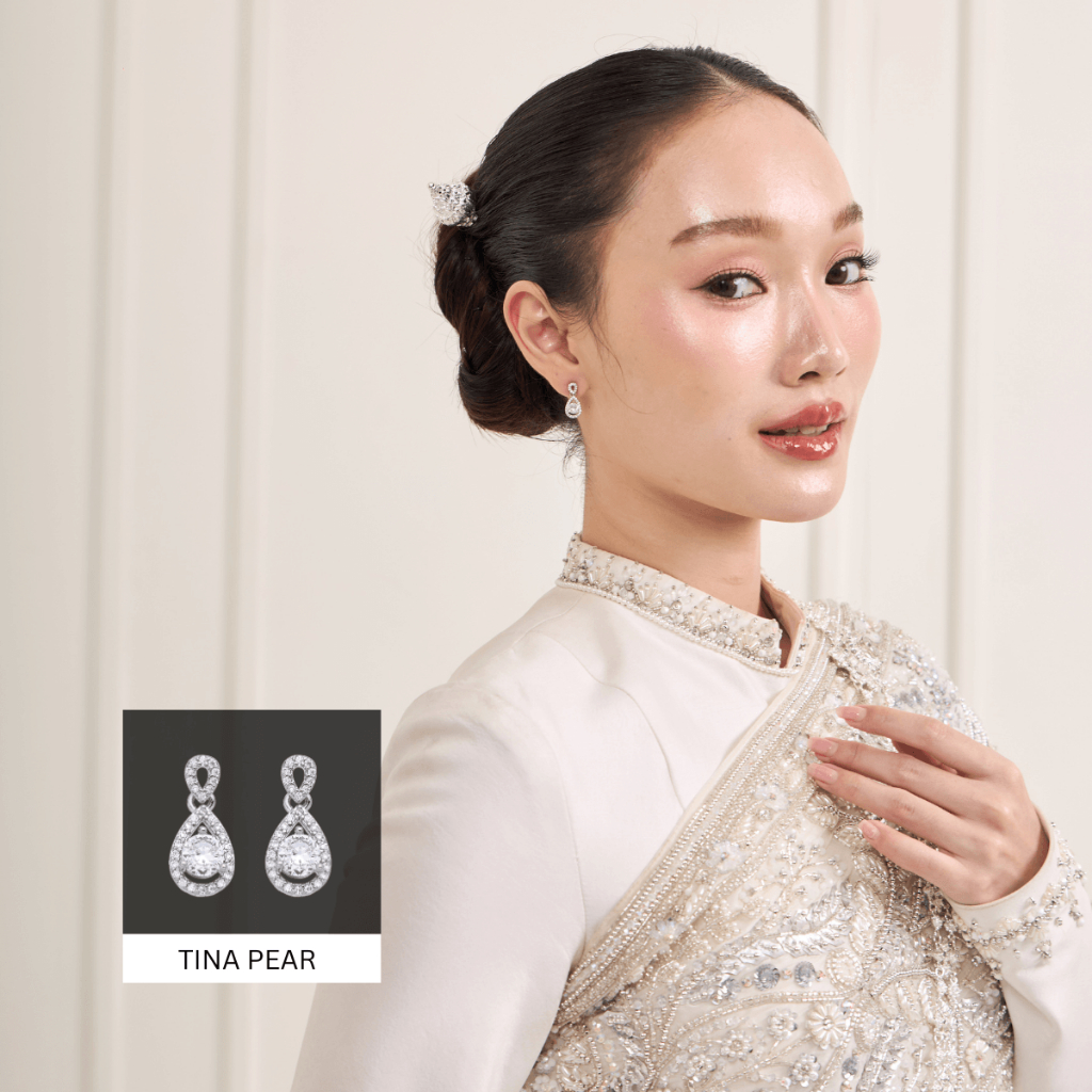 Kind Jewelry ต่างหูเจ้าสาว ออกงาน Tina pear