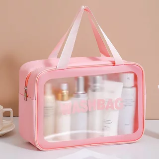 กระเป๋าใส่เครื่องสำอาง PVC กันน้ำ 3 ไซส์ S/M/L กระเป๋าเดินทางใส่ของใช้ในห้องน้ำ ความจุใหญ่ ซักได้
