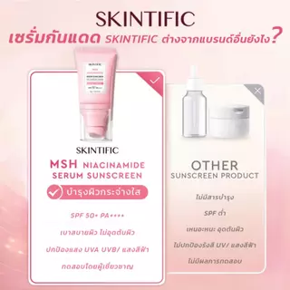 SKINTIFIC- Niacinamide Brightening Serum Sunscreen ไบรท์เทนนิ่ง ซันสกรีน กันแดด ครีมกันแดด ครีมกันแดด