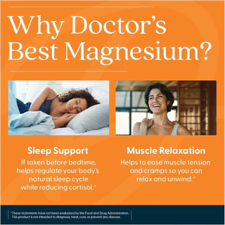 ✅พร้อมส่ง แมกนีเซียม ไกลซิเนต⭐️ Doctor's Best, High Absorption Magnesium Glycinate + Lycinate, 100 mg, 120 Tablets