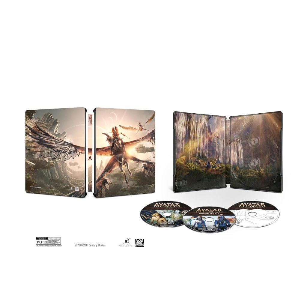 Avatar Fire And Ash (3 Disc) - 4K UHD/BD Combo + Bonus Disc + Digital + Steelbook