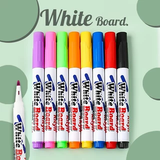 ✨ปากกาไวท์บอร์ด 8สี เขียนลื่น ลบง่าย📌พร้อมส่งในไทย📌แห้งเร็ว หมึกสีสด เช็ดออกง่าย Whiteboard Marker