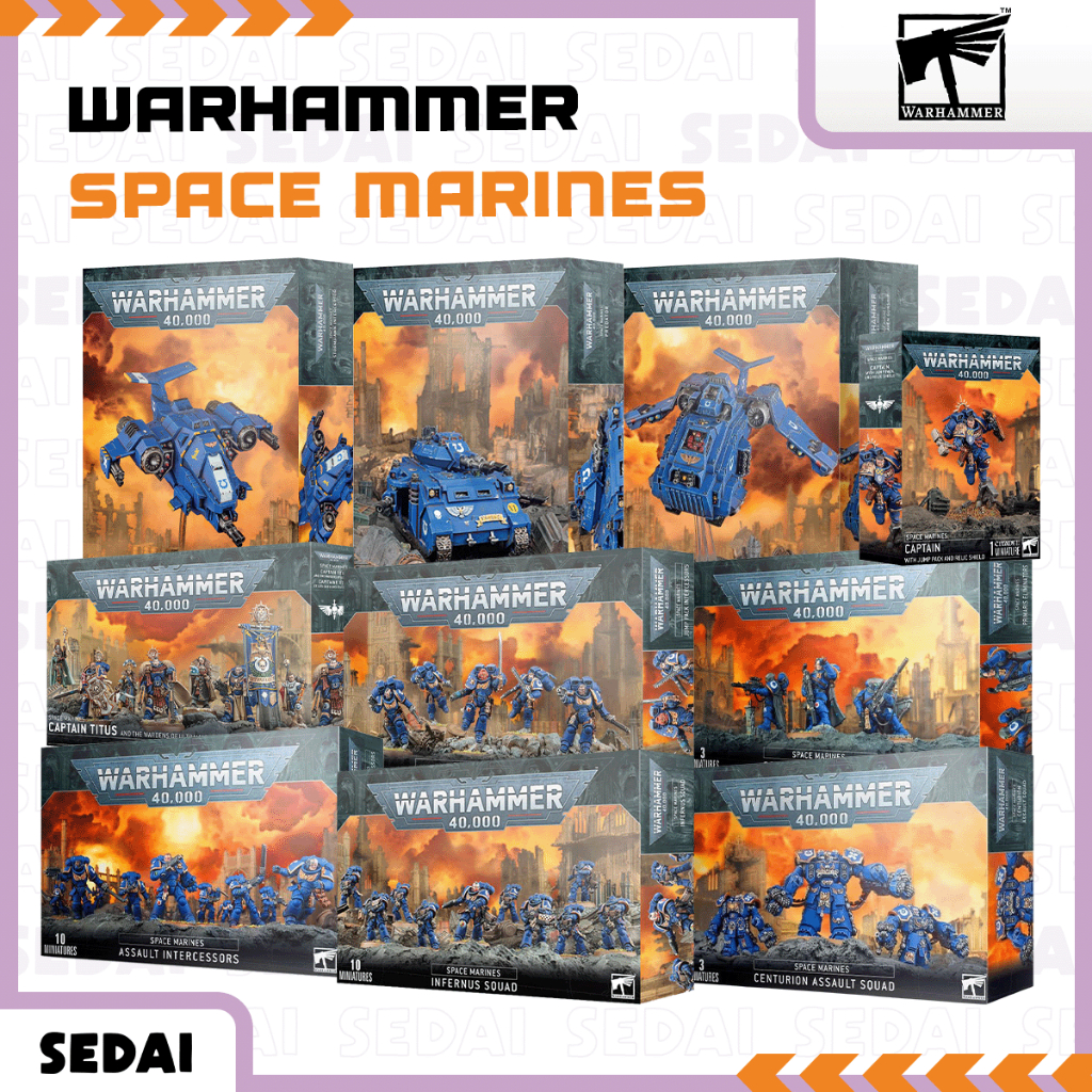 [ ส่งฟรี 🔥 ] Warhammer 40,000 บอร์ดเกม โมเดลขนาดจิ๋ว - SPACE MARINES เกมส์ เกมกระดาน