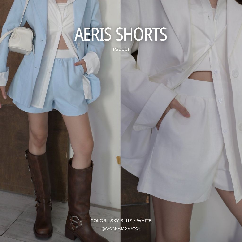 GAVANA Aeris Shorts กางเกงเอวยางยืดผ้าใส่สบาย น่ารักมาก🩵 #P26001