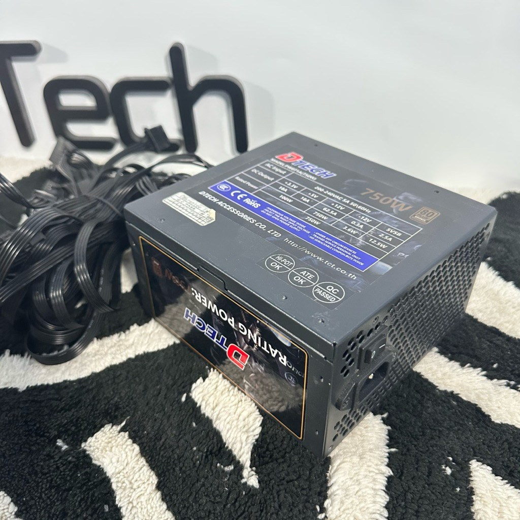 POWER SUPPLY พาวเวอร์ซัพพลาย 750W DTECH (80+ BRONZE)