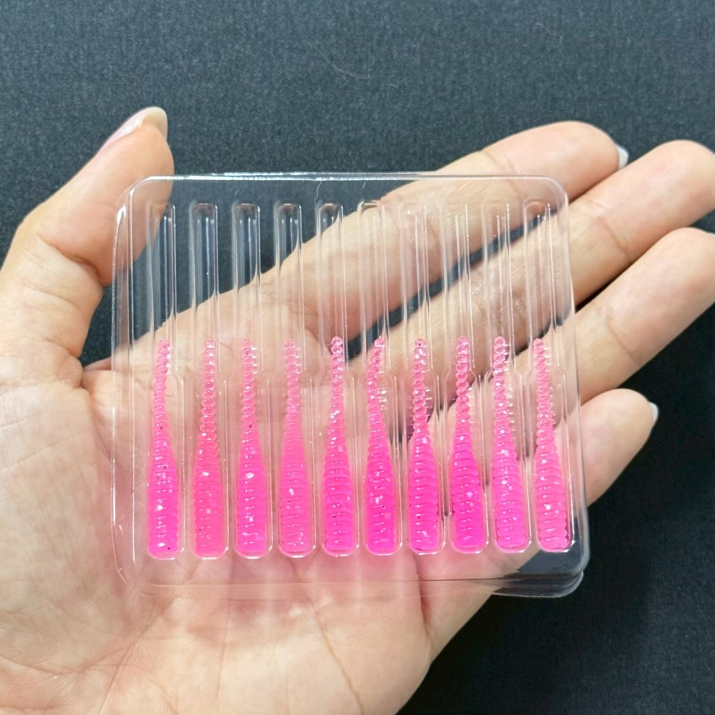 เหยื่อยางอาจิ หนองยางอาจิ Aji 10ชิ้น/แพ็ค มีให้เลือกถึง 11สี ยาว3.5cm