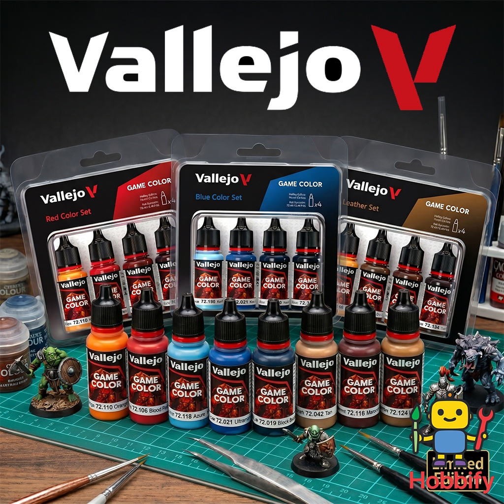 ✨ Vallejo Game Color Set (4 x 18ml) | เซ็ตสีอะคริลิกสำหรับเพ้นท์โมเดลและฟิกเกอร์ 🖌️🔥