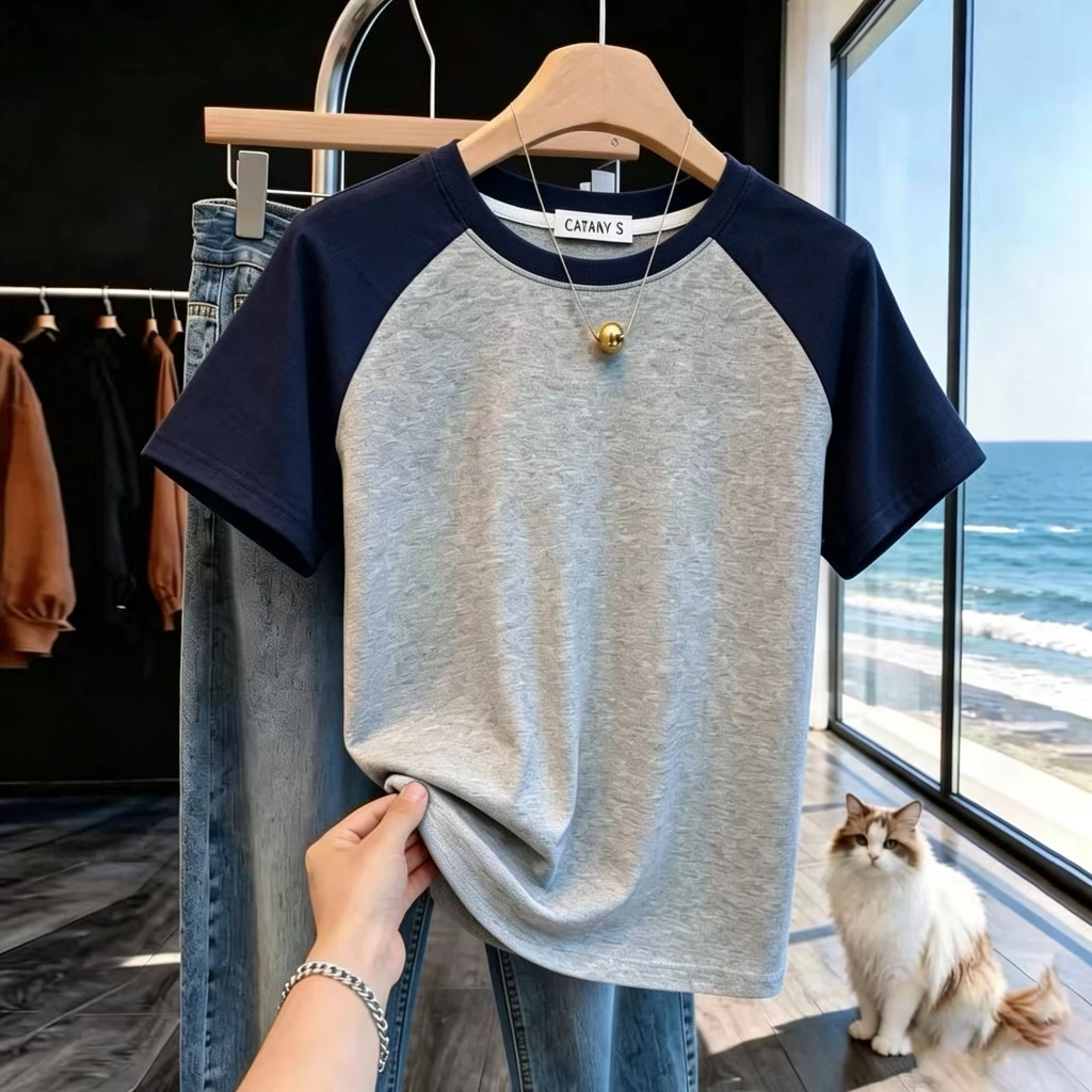 M-3XL เสื้อฟิต เสื้อกว้างขวาง สะดวกสบาย เสื้อยืด ผู้ หญิง เสื้อผ้าสาว อวบไซซ์ใหญ่ เสื้อเซ็กซี่แซ่บๆ