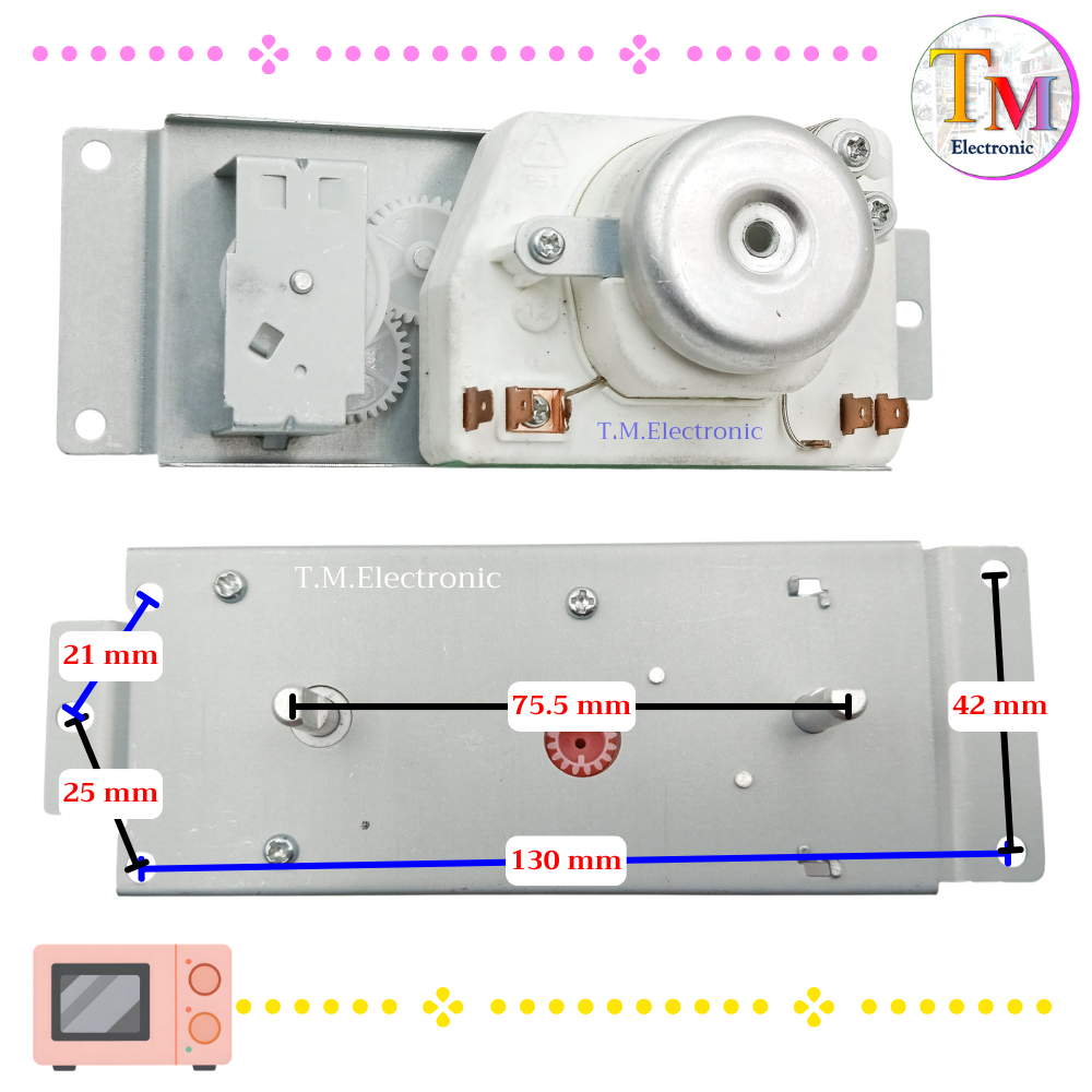 P.13 ทามเมอร์ไมโครเวฟ อะไหล่ไมโครเวฟ ไทม์เมอร์ Microwave Timer นาฬิกาไมโครเวฟ Toshiba Electrolux วัด