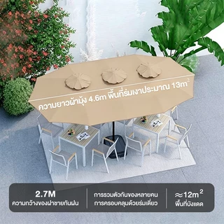 DoDo ร่มกันแดดสนามใหญ่ 4.6M ร่มร้านค้ากันแสงUVขนาดใหญ่ ในสวน ตลาดนัด ขายของ กลางแจ้ง สระว่ายน้ำ แม่ค้า ร้านกาแฟ