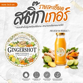 สติ๊กเกอร์ GINGER SHOT V.2 [สำเร็จรูป]