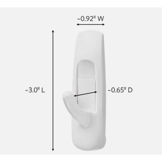 3M Command ตะขอแขวน รุ่น 17001 2 ชิ้น/แพ็ค ขนาดกลาง รับน้ำหนักได้สูงสุด 1.3 กิโลกรัม