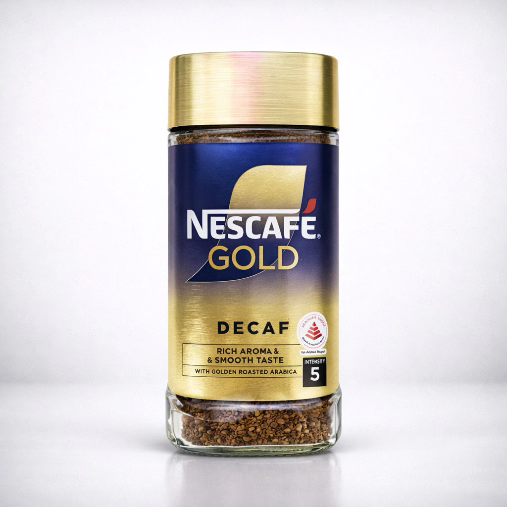 Nescafe Gold Decaf ขนาด 200 กรัม เนสกาแฟ โกลด์ ดีคาฟ กาแฟสำเร็จรูป สกัดคาเฟอีน (Exp.2027)