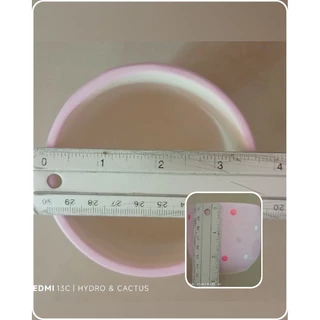 กระถางปลูก เซรามิกดินเผา 3.5-3.8 นิ้ว แบบกลม แบบหัวใจ แบบดาวพร้อมจานรอง (สินค้าพร้อมส่งผลิตในไทย)