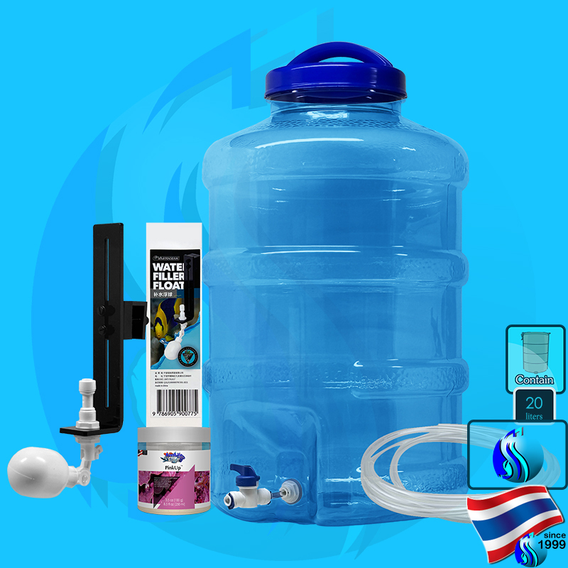 SeaSun ATO Auto Top Off 20L ถังเติมน้ำอัตโนมัติ ครบชุด แถมผงสร้าง coralline algae