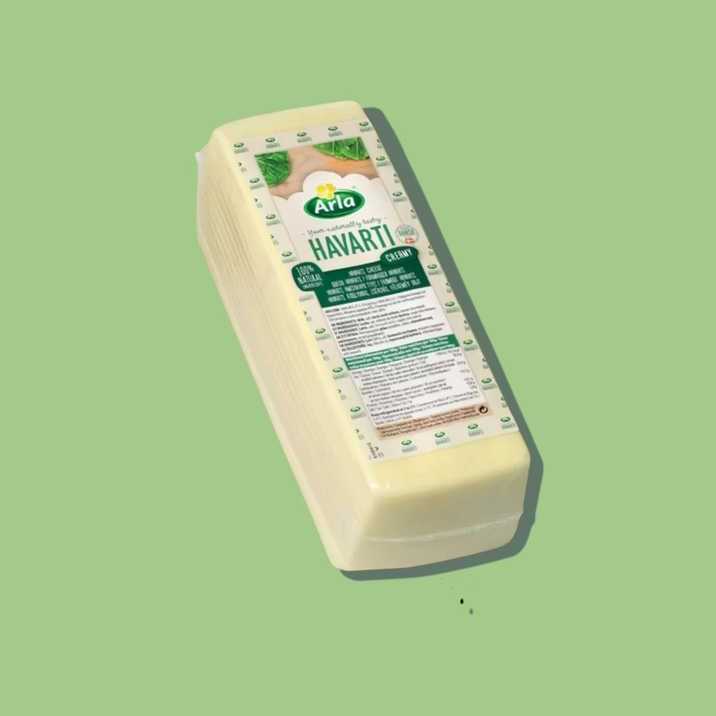 อาร์ลา เดนิช ฮาวาร์ติ ชีสบล็อก 400 กรัม Arla Danish Havarti Cheese Block 400g ราคาถูก Shopee Lazada