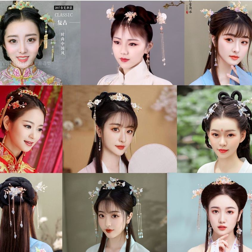 ปิ่นปักผมจีน ชุดปิ่นเจ้าสาว ร้านไทยพร้อมส่ง 2 วันได้รับของ งานสวยคุณภาพดี ได้ครบชุดทุกชิ้นตามรูป