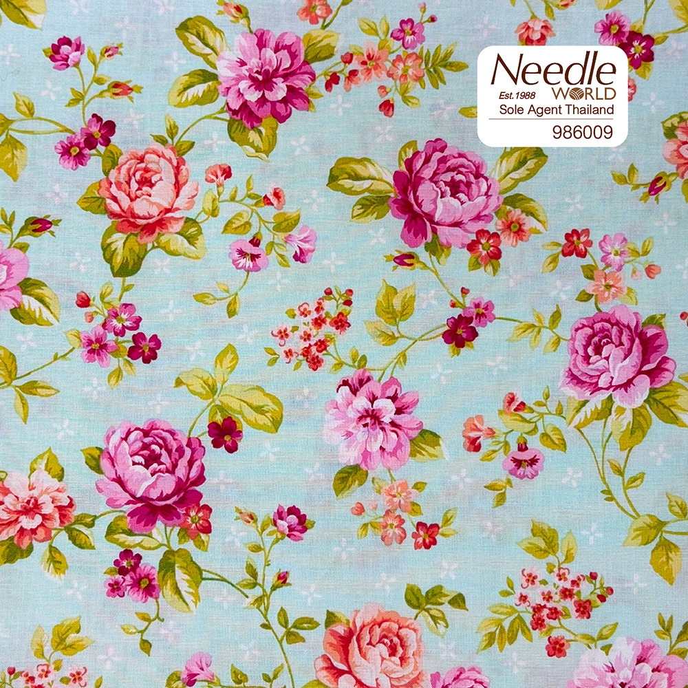 Cotton Fabric imported from the USA🇺🇸 ผ้าคอตตอนแท้ หน้ากว้าง 44 นิ้ว #986009 Garden Gate