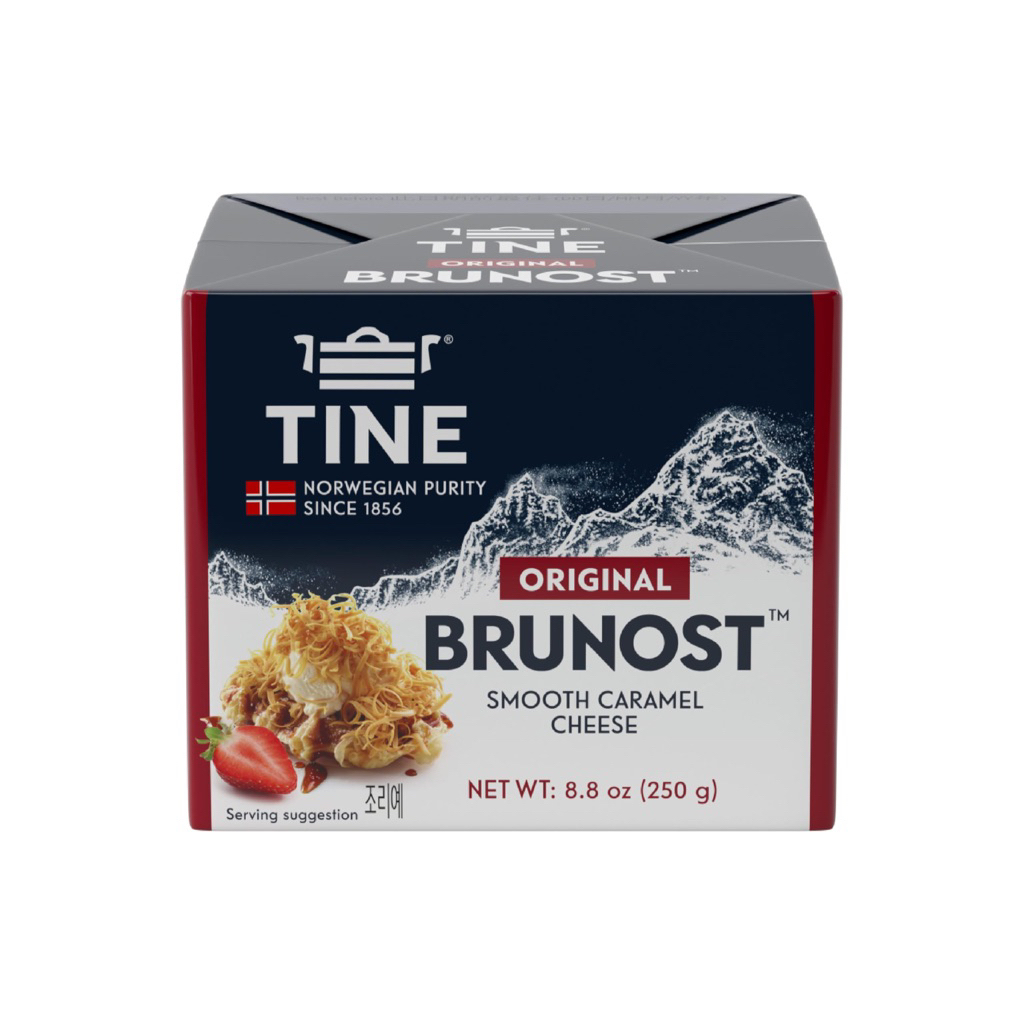 TINE Brunost Smooth Caramel Cheese Original 250g. - ชีสคาราเมลสีน้ำตาลจากนอร์เวย์ 250กรัม.