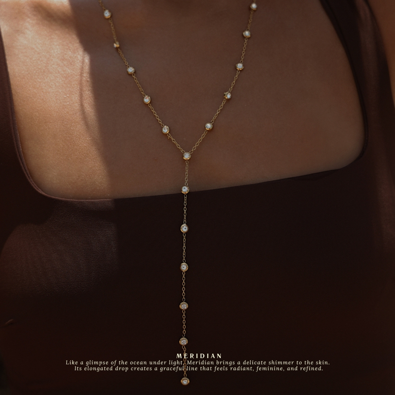 Valencia Haus • MERIDIAN NECKLACE • สร้อยคอยาว สีทอง สแตนเลส กันน้ำ