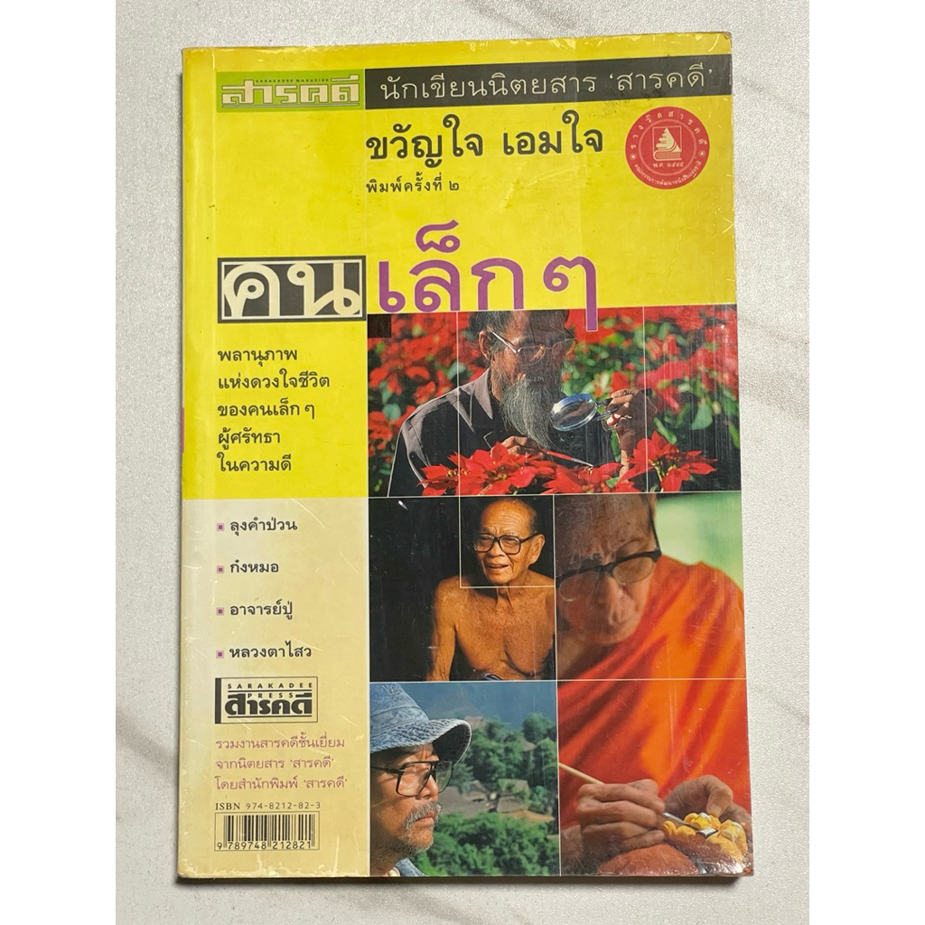 Y57 หนังสือสารคดี ”คนเล็กๆ“ โดยนักเขียนนิตยสารสารคดี ขวัญใจ เอมใจ หนังสือแนะนำค่ะ