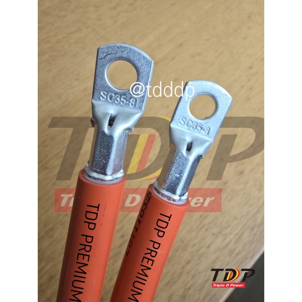 (ทองแดงแท้) สายไฟสำหรับต่อแบตเตอรี่ ขนาด 35 sq.mm.(2AWG) รองรับ กระแส 225A  ทองแดงเต็ม % (ราคา/1เส้น