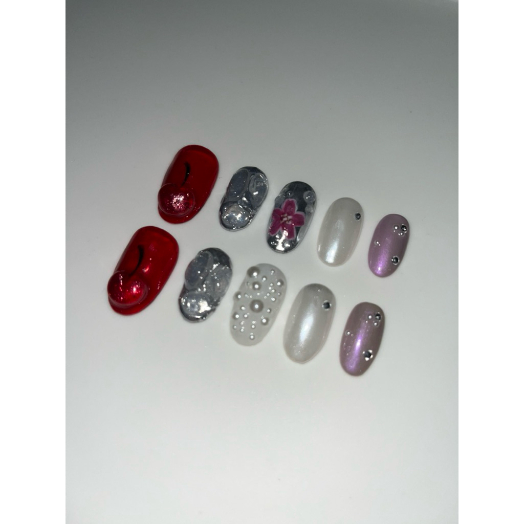 press on nails - ꒰ა ˖ ࣪  🍎🫧