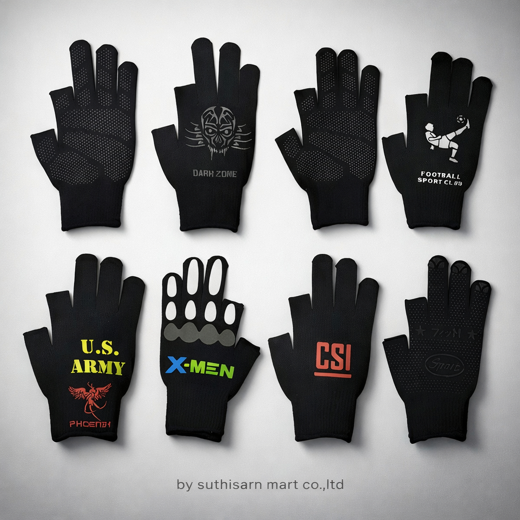 M1 ถุงมือมอเตอร์ไซค์ ตัดปลาย 2 นิ้ว ทัชสกรีน ขับขี่ถนัดมือ ฟรีไซส์ 1 คู่