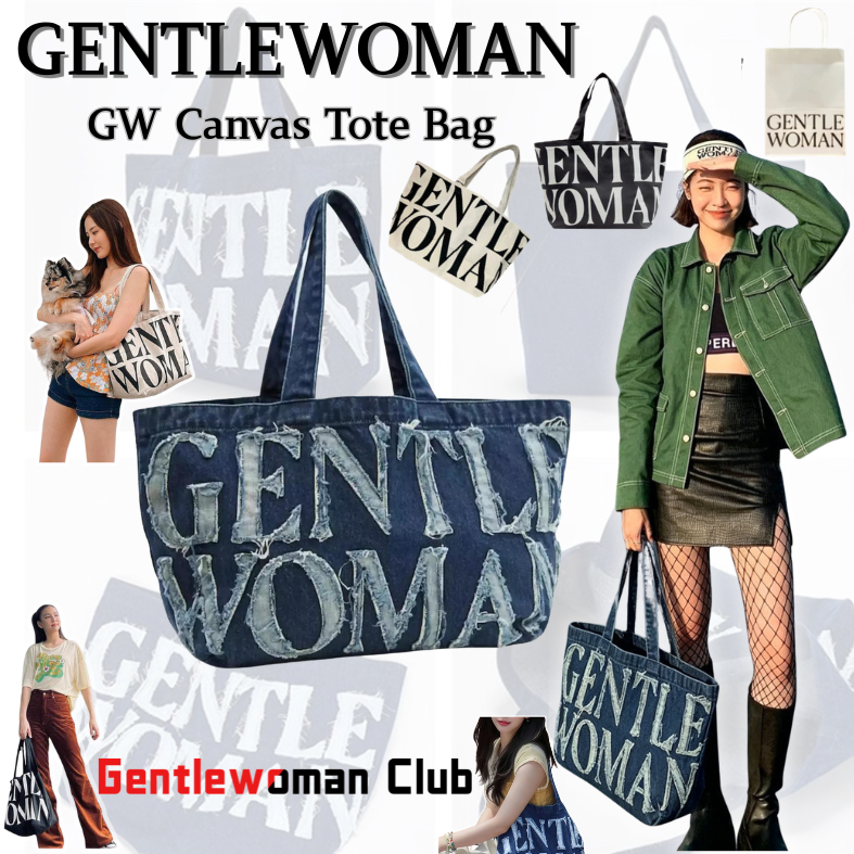 พร้อมส่ง ✅ กระเป๋าGENTLEWOMAN แท้100% GW Canvas Denim Tote Bag | กระเป๋าผ้า แบรนด์ไทย + ถุง GENTLEWOMAN Club หลายสไตล์ ❤