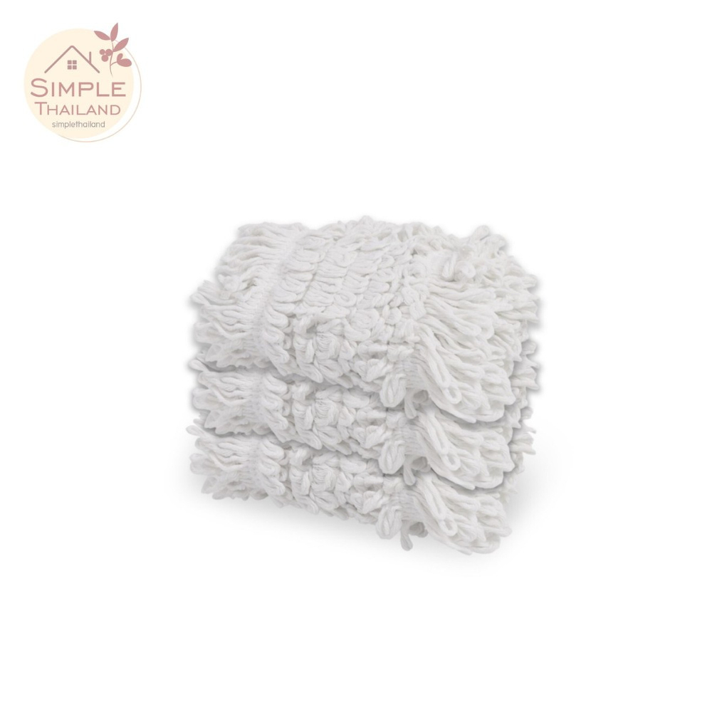 อะไหล่ผ้าม็อบ แผ่นม็อบไมโครไฟเบอร์ mop cloth ซึมซับได้ดี ดันฝุ่น ไม่ฟุ้งกระจาย ล้างออกง่าย simplethailand