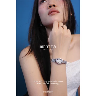 pasonne.co นาฬิกาข้อมือ รุ่น montra หน้าปัดวงรี สีเงินทั้งตัวเรือน