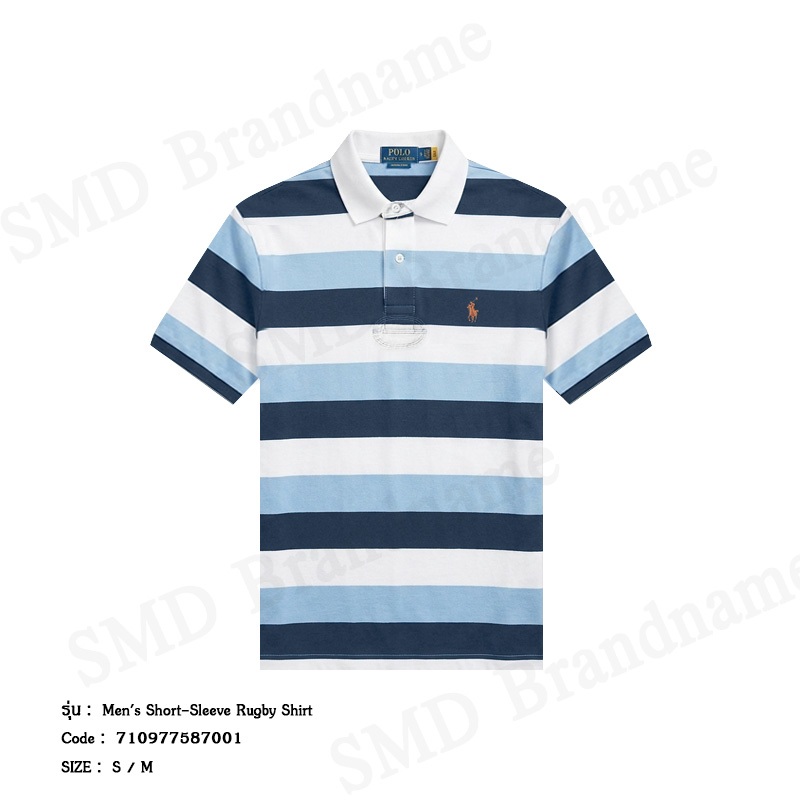 Polo Ralph Lauren เสื้อโปโลผู้ชาย รุ่น Men's Short-Sleeve Rugby Shirt Code: 710977587001