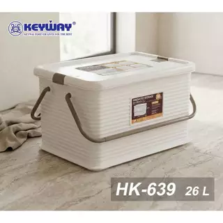 Keyway กล่องเก็บของพร้อมฝาปิด(ซ้อนกันได้) ขนาด 26 L รุ่น HK-639