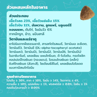 Dr. Shiba Kind Kibble รสเนื้อวัว - อาหารสุนัขชนิดเม็ด (แบบแห้ง) ขนาด 500กรัม และ 1.5กก.