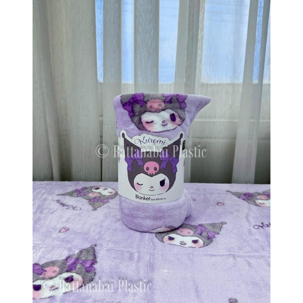 Moshi Moshi ผ้าห่ม (ขนาด 80x100cm.)ลาย KUROMI ลิขสิทธิ์แท้