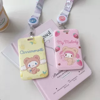 ส่งด่วน🚚💨 ที่ใส่บัตร Sanrio พร้อมสายคล้องคอยืดได้ ป้ายห้อยบัตรพนักงาน/บัตรนักเรียน Cardholder