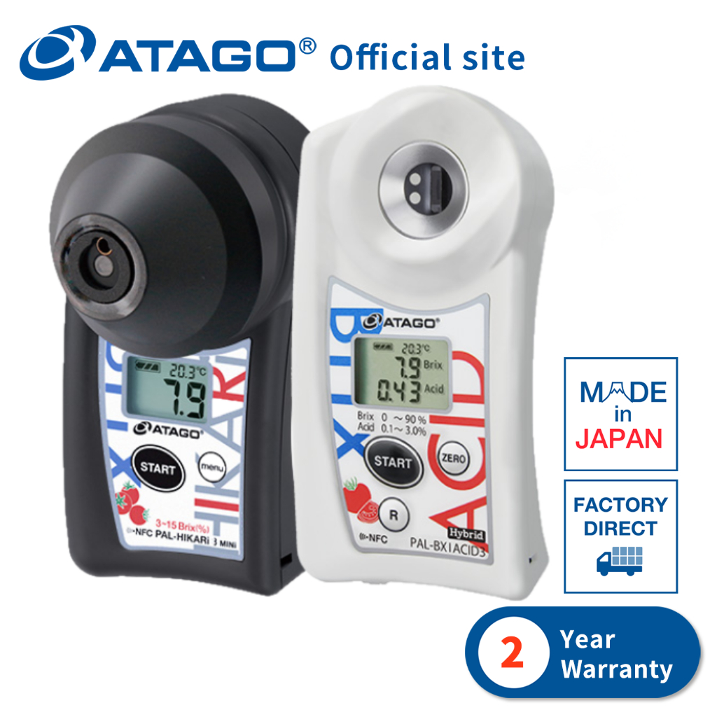 ATAGO IR Brix Meter X Brix-Acidity Meter (Cherry Tomato) - PAL-HIKARi 3 MINi + BX|ACID 3 (Cherry Tom