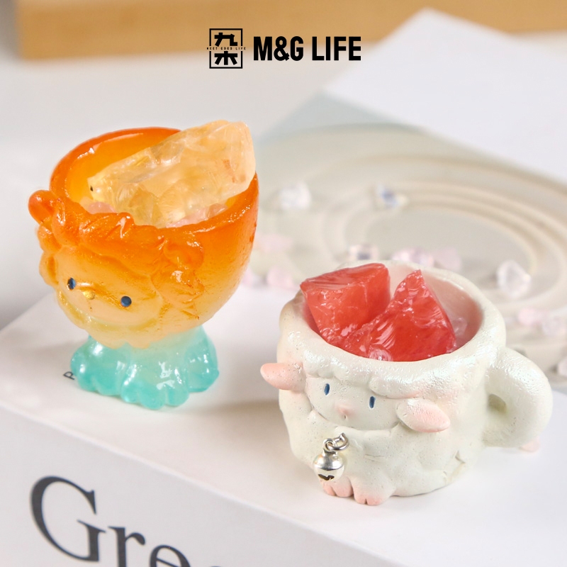 （Whole set）M&G LIFE x Thingswoo Twelve Constellations Crystal Blind Box ของตกแต่งตั้งโต๊ะคริสตัลแบบสุ่ม