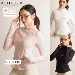 ActiveGirl - รุ่น SunKiss Jacket เสื้อคลุมแขนยาวเข้ารูปทรงโค้ง ป้องกันรังแสง UV ระบายอากาศ