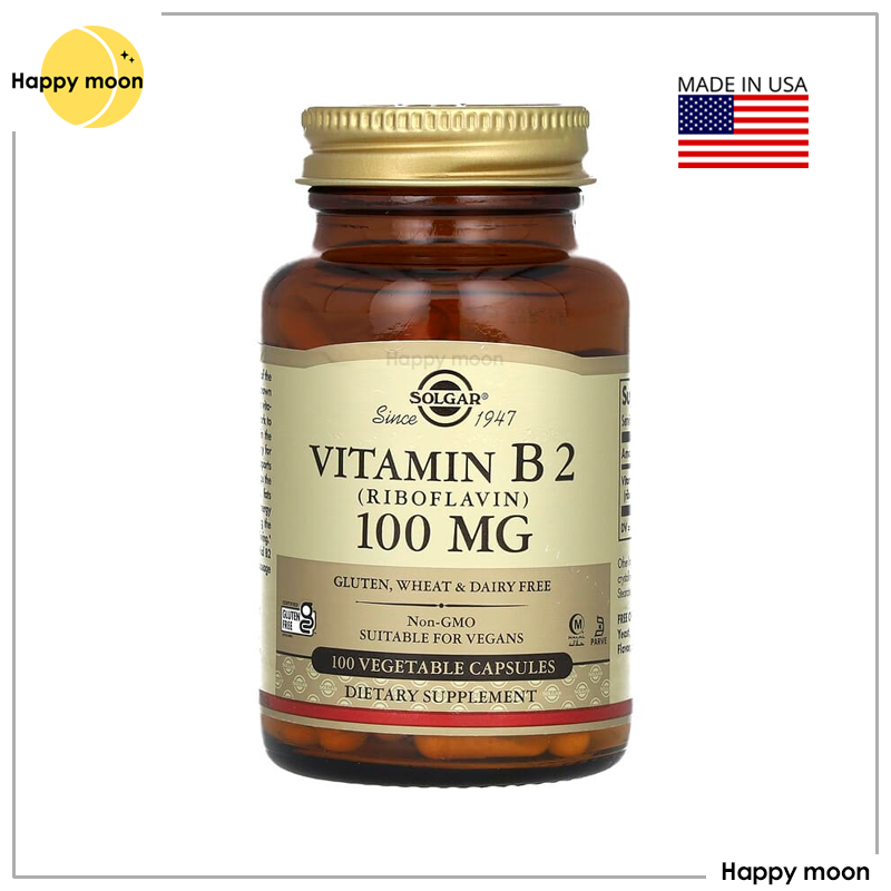 Solgar, Vitamin B2 (Riboflavin), 100 mg, 100 Vegetable Capsules