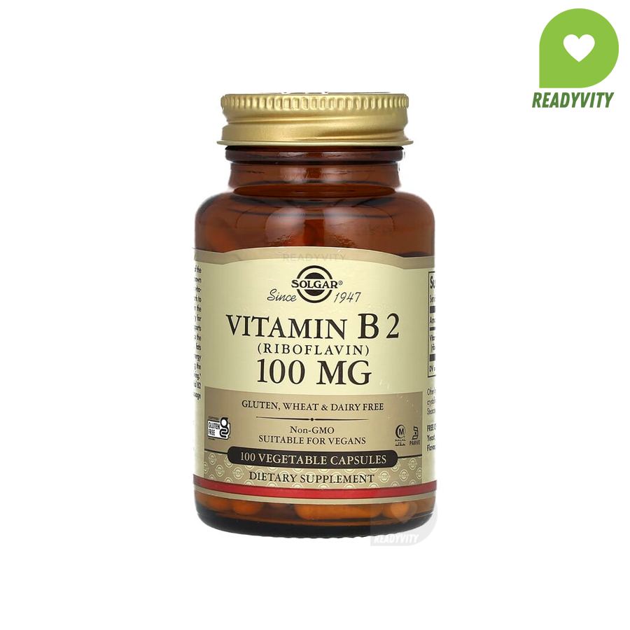 Solgar, Vitamin B2 (Riboflavin), 100 mg, 100 Vegetable Capsules