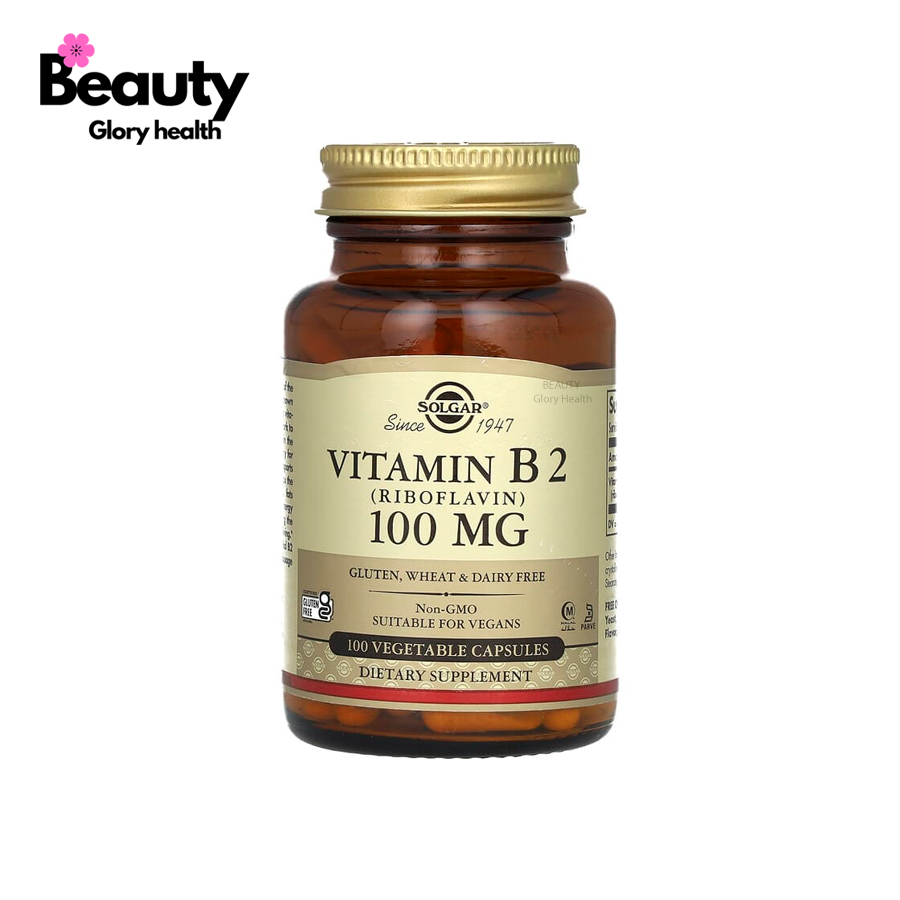 Solgar, Vitamin B2 (Riboflavin), 100 mg, 100 Vegetable Capsules