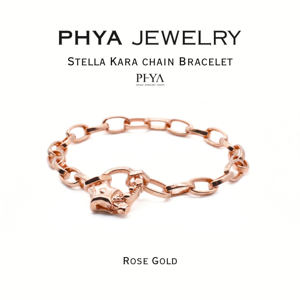 PHYA Stella Kara Chain Bracelet : สร้อยข้อมือเงินแท้ สเตลล่า คาร่า เชน